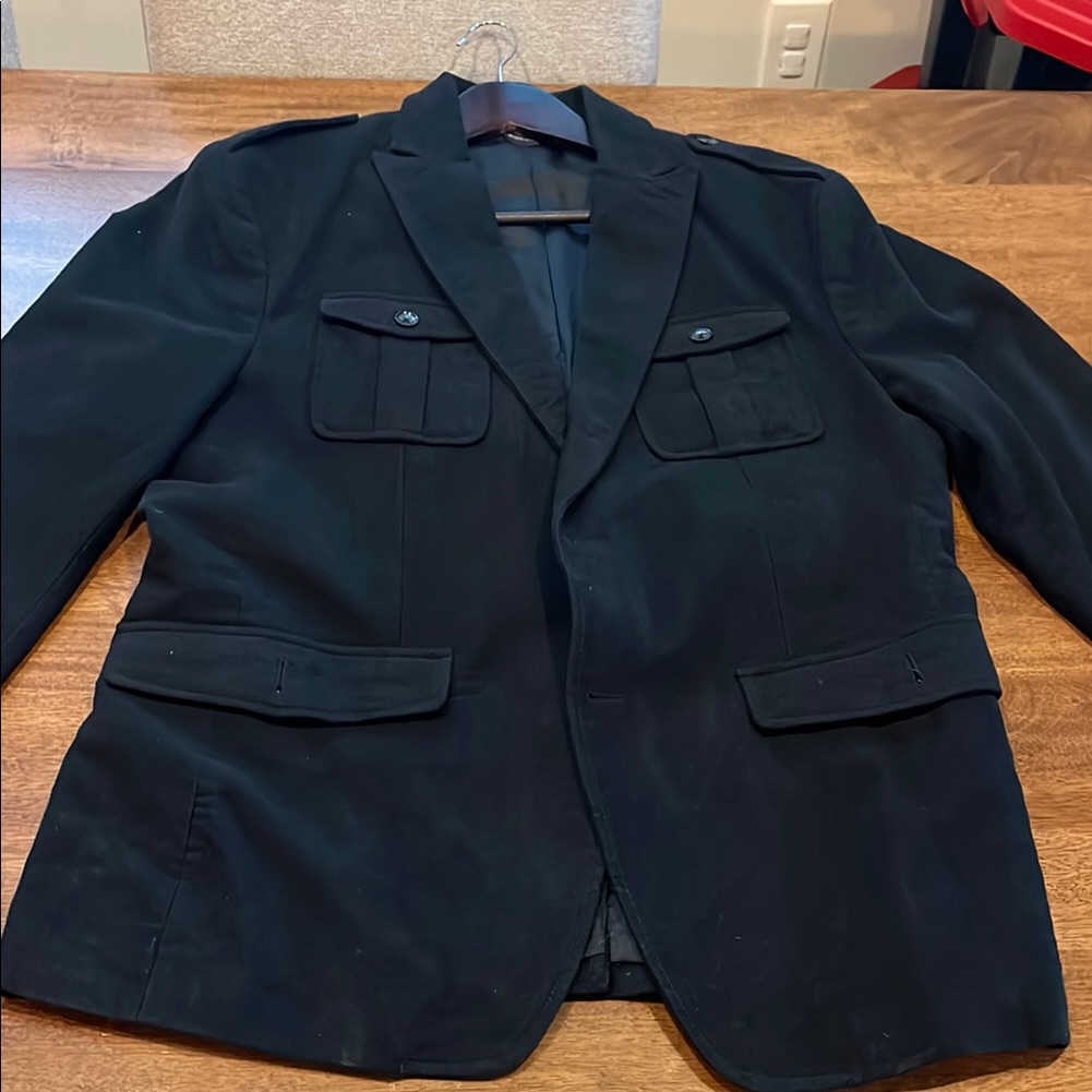 Banana Republic 44r Men's Black Jacket 100% Cotton